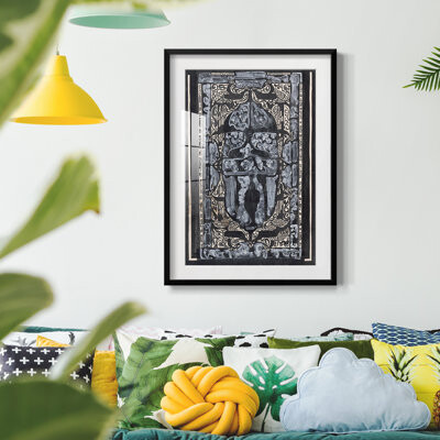 Wexford Home Vintage Abstract Print CXXVI -Framed Print