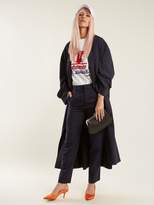 Thumbnail for your product : Vetements Oversized Double Breasted Coat - Womens - Navy