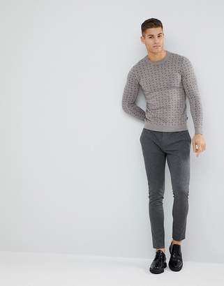 Ted Baker Crew Neck Sweater With Print