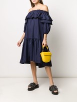 Thumbnail for your product : P.A.R.O.S.H. Off The Shoulder Shift Dress