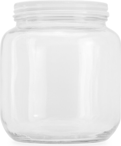 Amici Home Airtight Storage Jar Arlington, Patterned Glass Container, Black  Metal Lid With Handle, Easy To Grasp,large 54 Oz. : Target