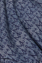Thumbnail for your product : Magda Butrym Cutout Printed Halterneck Bikini Top - Blue