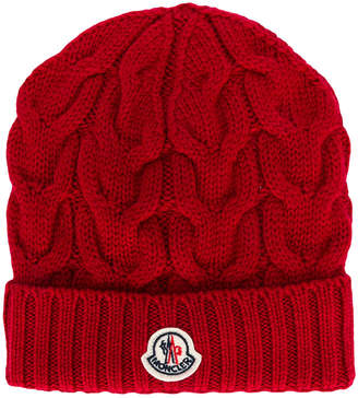 Moncler Kids cable knit beanie