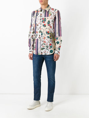 Roberto Cavalli patchwork print shirt - men - Cotton - 42