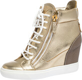 gold wedge sneaker
