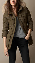 Thumbnail for your product : Burberry Fur Trim Down-Filled Jacket