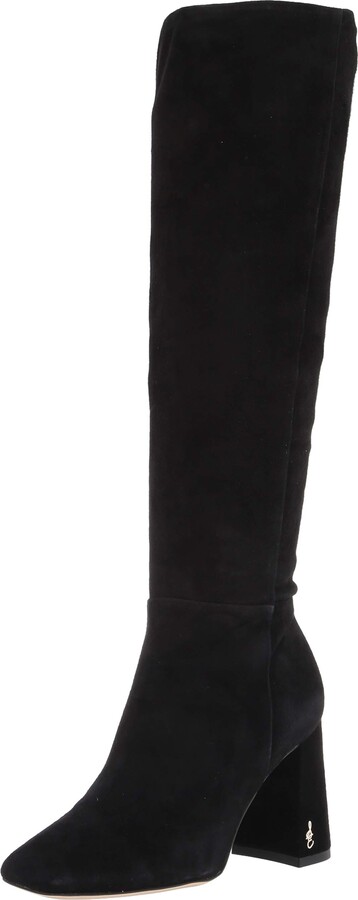 sam edelman black suede knee high boots