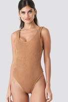 Thumbnail for your product : NA-KD Smocked High Cut Swimsuit