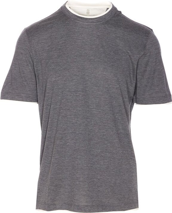 Brunello Cucinelli Crewneck Straight Hem T-Shirt
