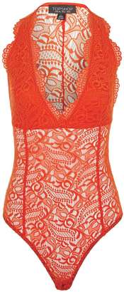 Topshop Coral lace racerback body