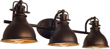 Breakwater Bay Moyers 3-Light Dimmable Oil-Rubbed Bronze Vanity Light