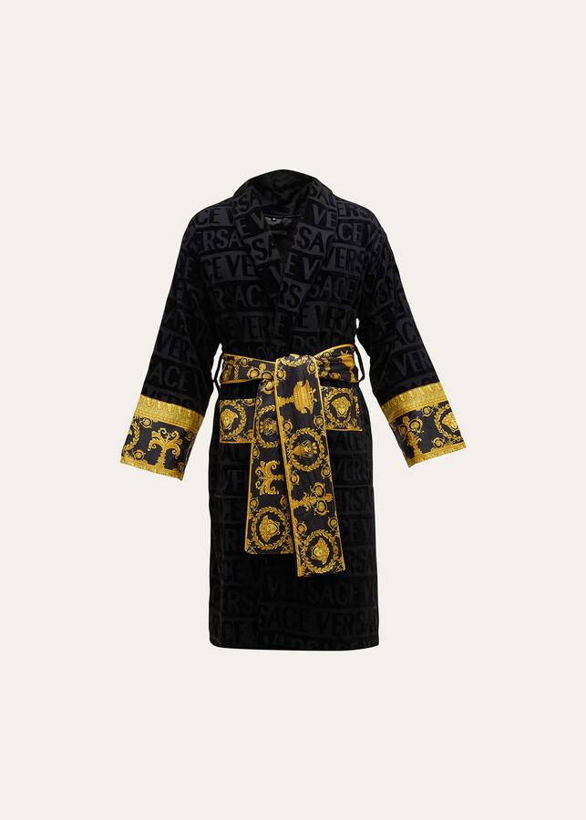 Versace Men's Barocco Sleeve Robe - ShopStyle