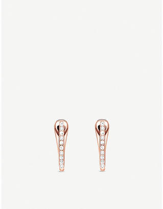 Thomas Sabo Classic 18ct rose gold-plated and zirconia hoop earrings