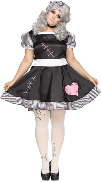 Fun World – Broken Doll Ad X-Large Costume – Adult 2X (22 – 24W)