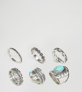 Thumbnail for your product : ASOS Festival Stone Ring Pack