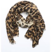 Thumbnail for your product : Alexander McQueen brown and black cashmere leopard scarf