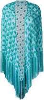 Missoni - patterned tassel cape - 