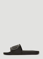 Thumbnail for your product : Valentino Go Logo Slides in Black