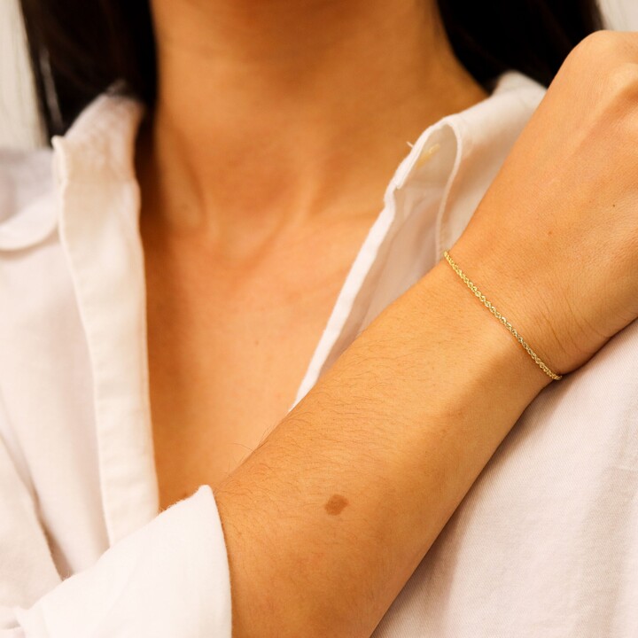 Etsy 14K Solid Gold Rope Bracelet Thin Small Bracelets For Women