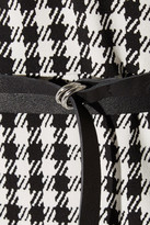 Thumbnail for your product : Altuzarra Leppard Belted Houndstooth Stretch-cady Dress - Black