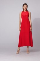 Thumbnail for your product : HUGO BOSS Long-length silk dress with strappy open back
