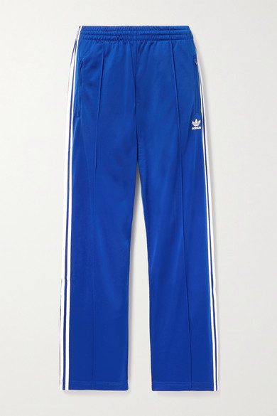 adidas Firebird Striped Tech-jersey Track Pants - Royal blue - ShopStyle  Activewear Jackets