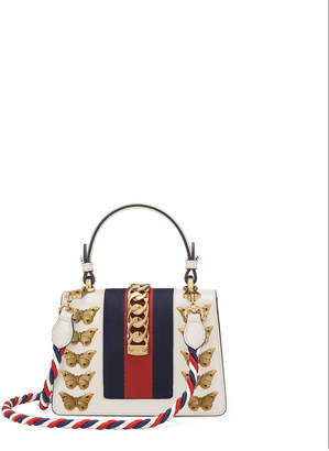 Gucci Sylvie Small Top-Handle Satchel Bag with Animal Embellishments