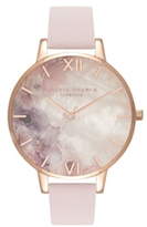 Thumbnail for your product : Olivia Burton Leather Strap Watch, 38mm