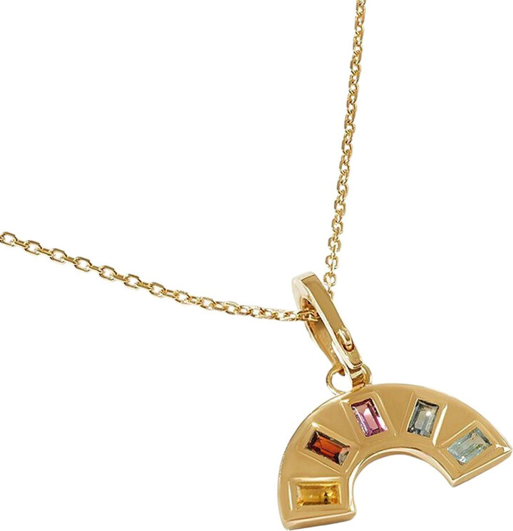 Gold Trip Rainbow Pendant In Gold