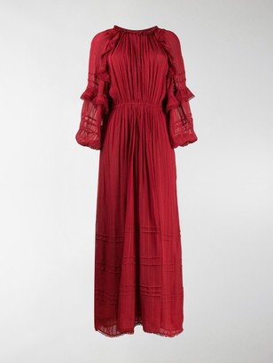 nicholas rust tie silk maxi