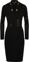 Thumbnail for your product : Versace Embellished cutout stretch-knit dress