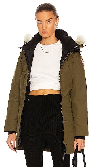 parka jacket olive green