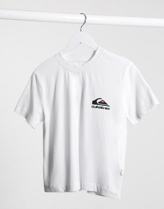 Quiksilver standard cropped t-shirt in white