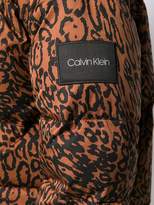 Thumbnail for your product : Calvin Klein leopard print parka coat