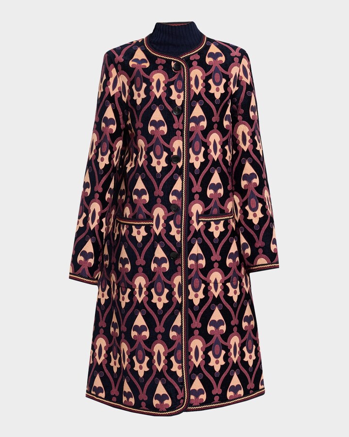 Etro Reversible Jacquard Single-Breasted Coat