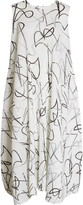 Thumbnail for your product : Pleats Please Issey Miyake Conductor Print Pleated Midi Dress