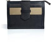 Thumbnail for your product : Sophie Hulme Leather New Tab Document Bag in Stamped Navy