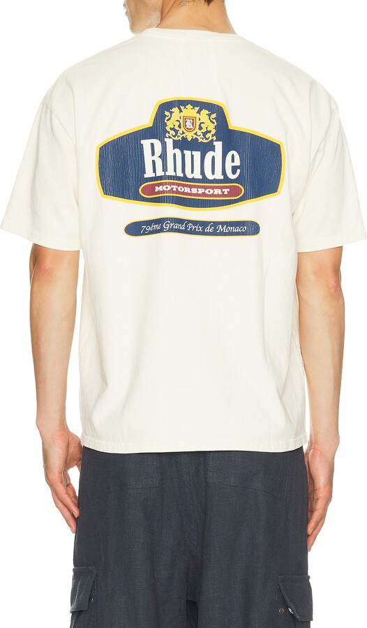 Rhude Racing Crest Tee in White