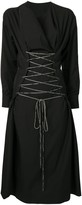 Thumbnail for your product : Yohji Yamamoto Waist-Tied Midi Dress