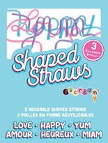 Thumbnail for your product : Iscream 3-Pack Reusable Shaped Straws