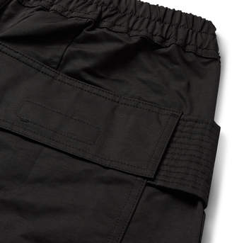 Rick Owens Slim-Fit Nylon and Cotton-Blend Faille Cargo Trousers - Men - Black
