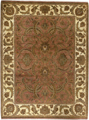 Bokara Rug Co. Inc. High-Quality Hand-Knotted Rust And Ivory Area Rug