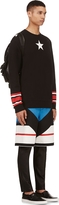 Thumbnail for your product : Givenchy Blue & Black Striped Shorts