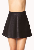 Thumbnail for your product : Forever 21 Faux Leather Skater Skirt