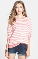 Thumbnail for your product : Liberty Love Stripe Fleece Sweatshirt (Juniors)