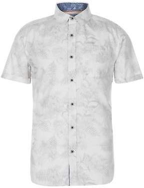 Soul Cal SoulCal Mens Printed Shirt Short Sleeve Casual Print