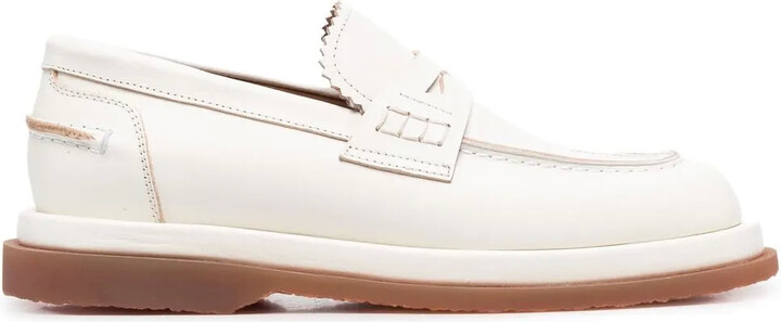 Buttero Round-Toe Penny Loafers