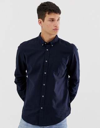 French Connection slim fit long sleeve linen shirt