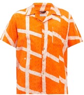 Thumbnail for your product : Post-Imperial Ibeju Adire-dyed Broderie-anglaise Cotton Shirt - Orange