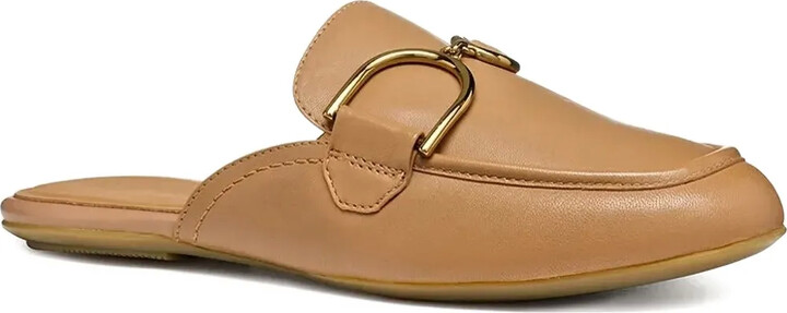 Geox Palmaria leather flat mules